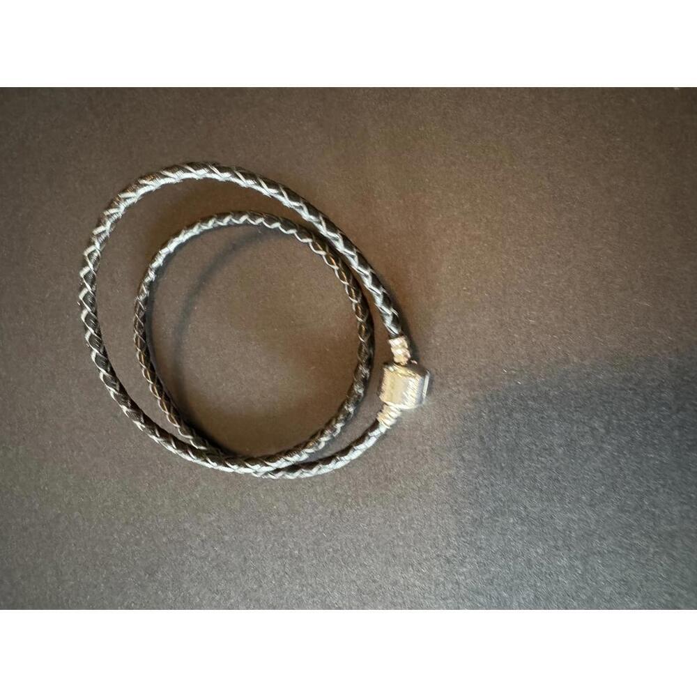 Stylish Black Woven Leather Bracelet 466